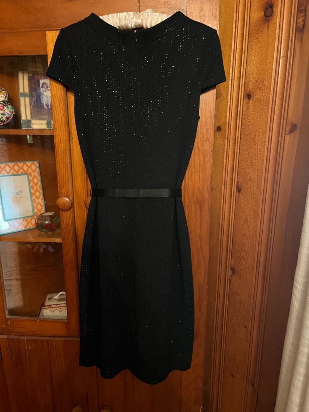 St. John Couture Black Beaded Dress Size 6 - Picture 3 of 6